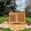 Miniature : Buffet art déco fleuri deux essences de bois