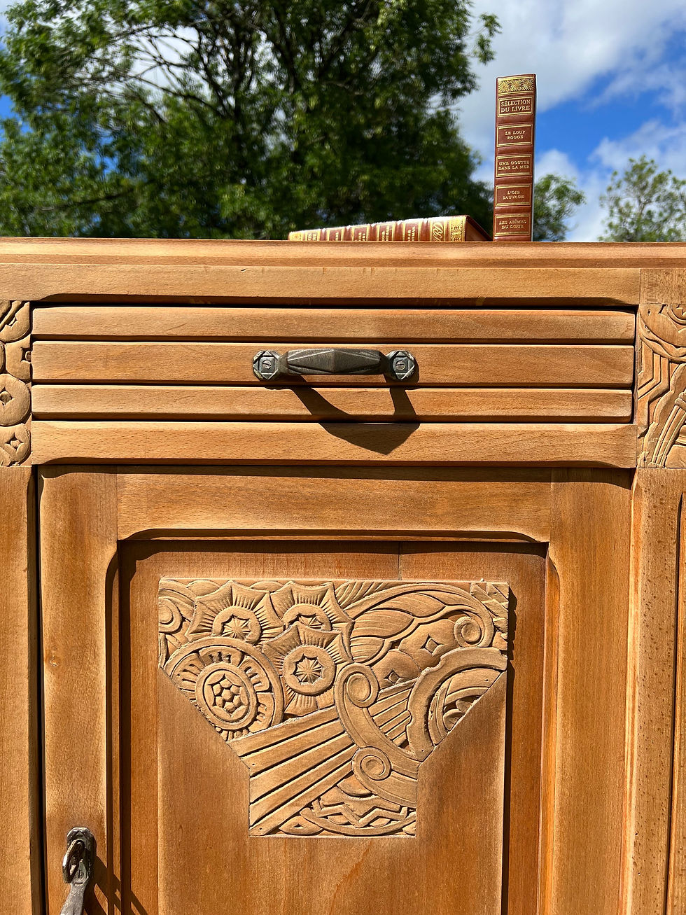 Miniature : Buffet art déco en bois clair