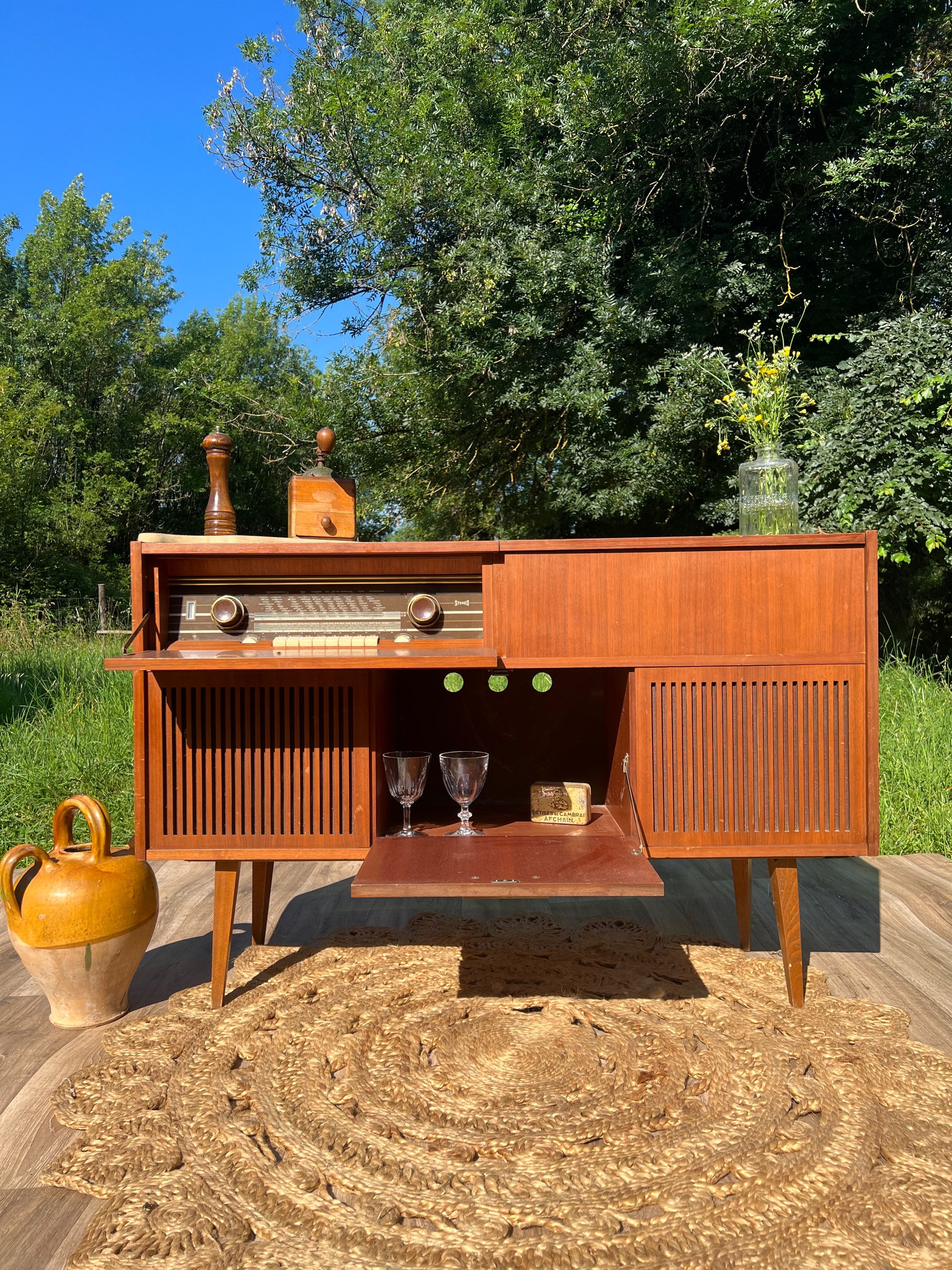 Meuble platine vintage Telefunken