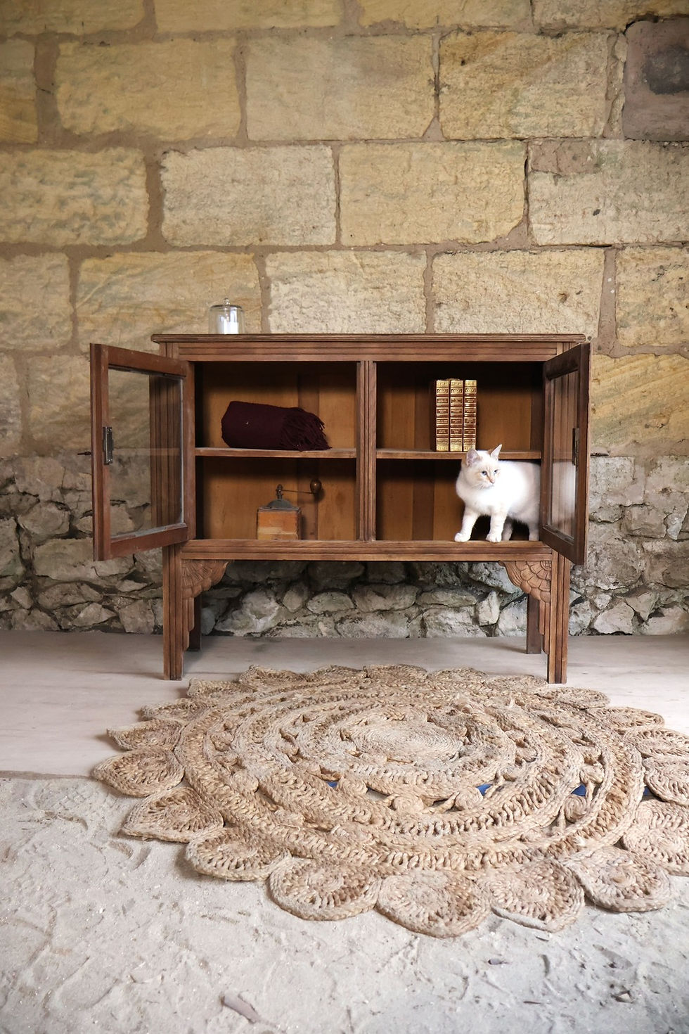 Miniature : Vitrine en chêne petit format
