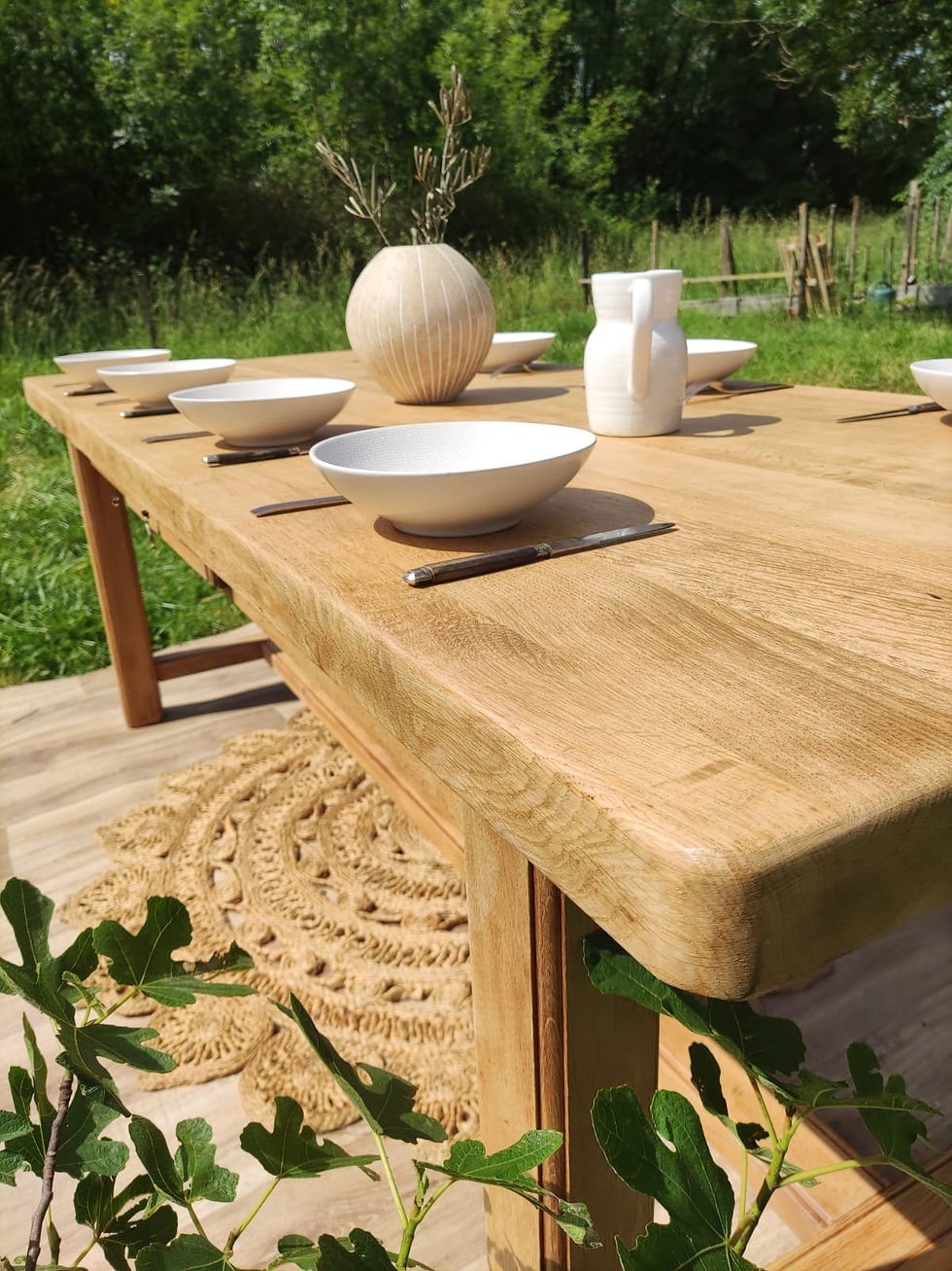 Miniature : Table de ferme en chêne