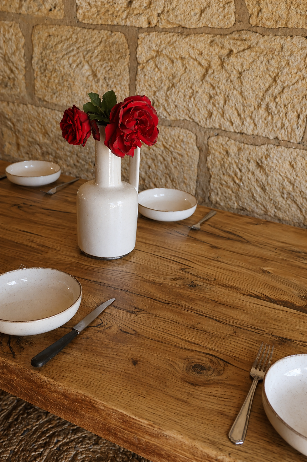 Miniature : Grande table de ferme en chêne