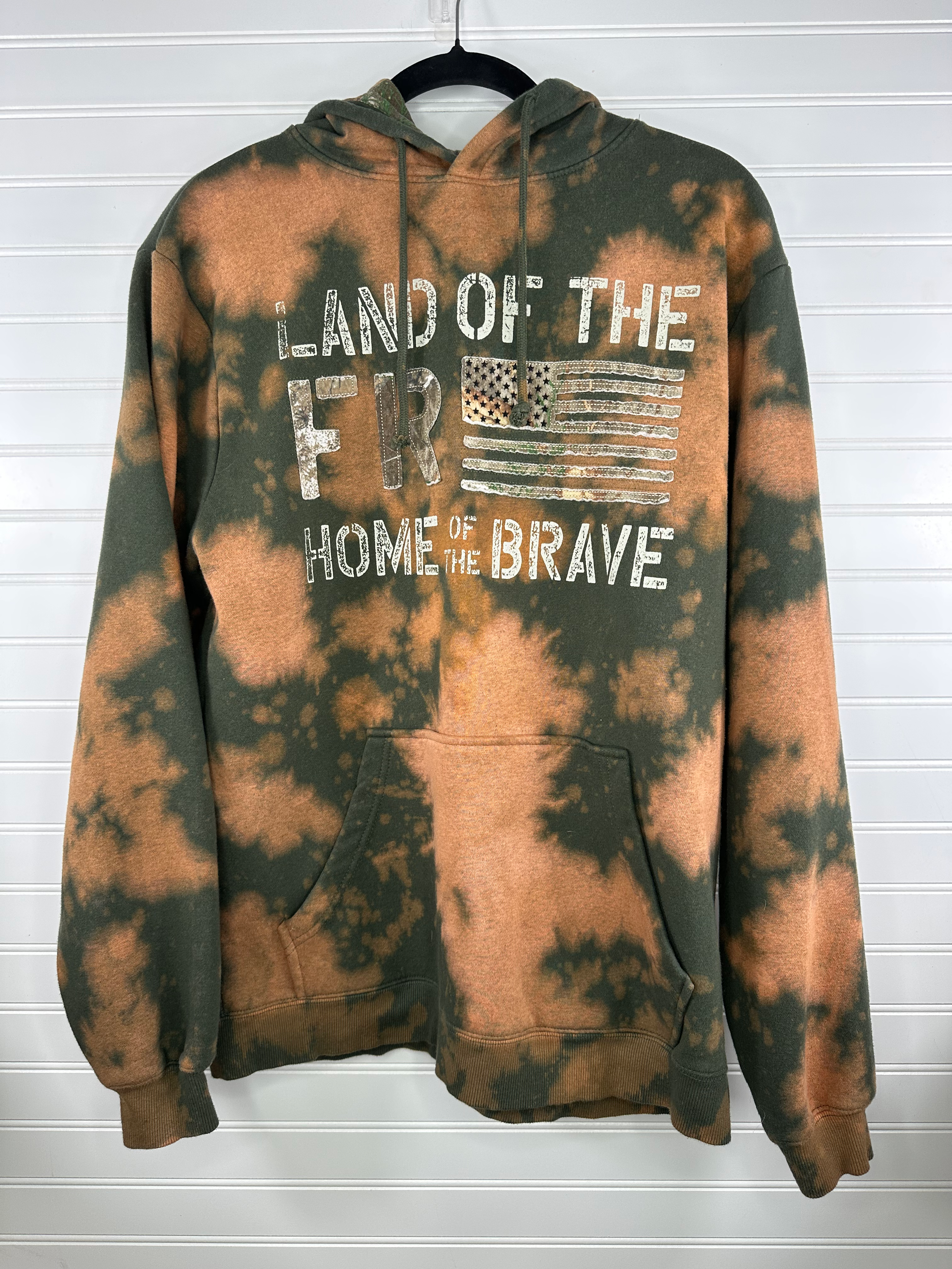 Medium Land of the Free Bleached Sweatshirt