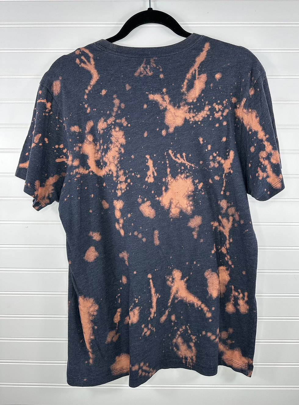 back view, no graphic, just bleach splatter 