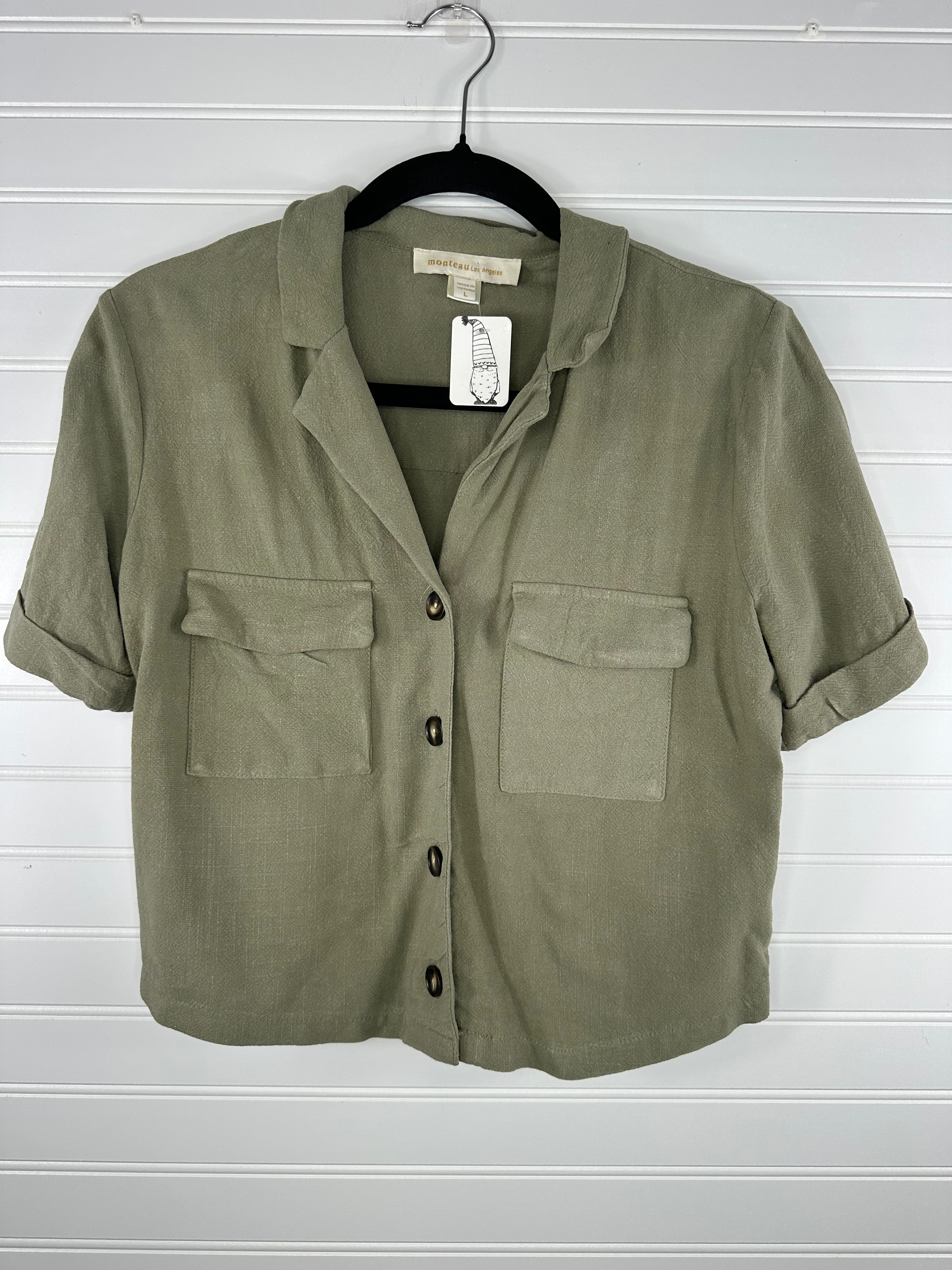 Large Crop Button Up
