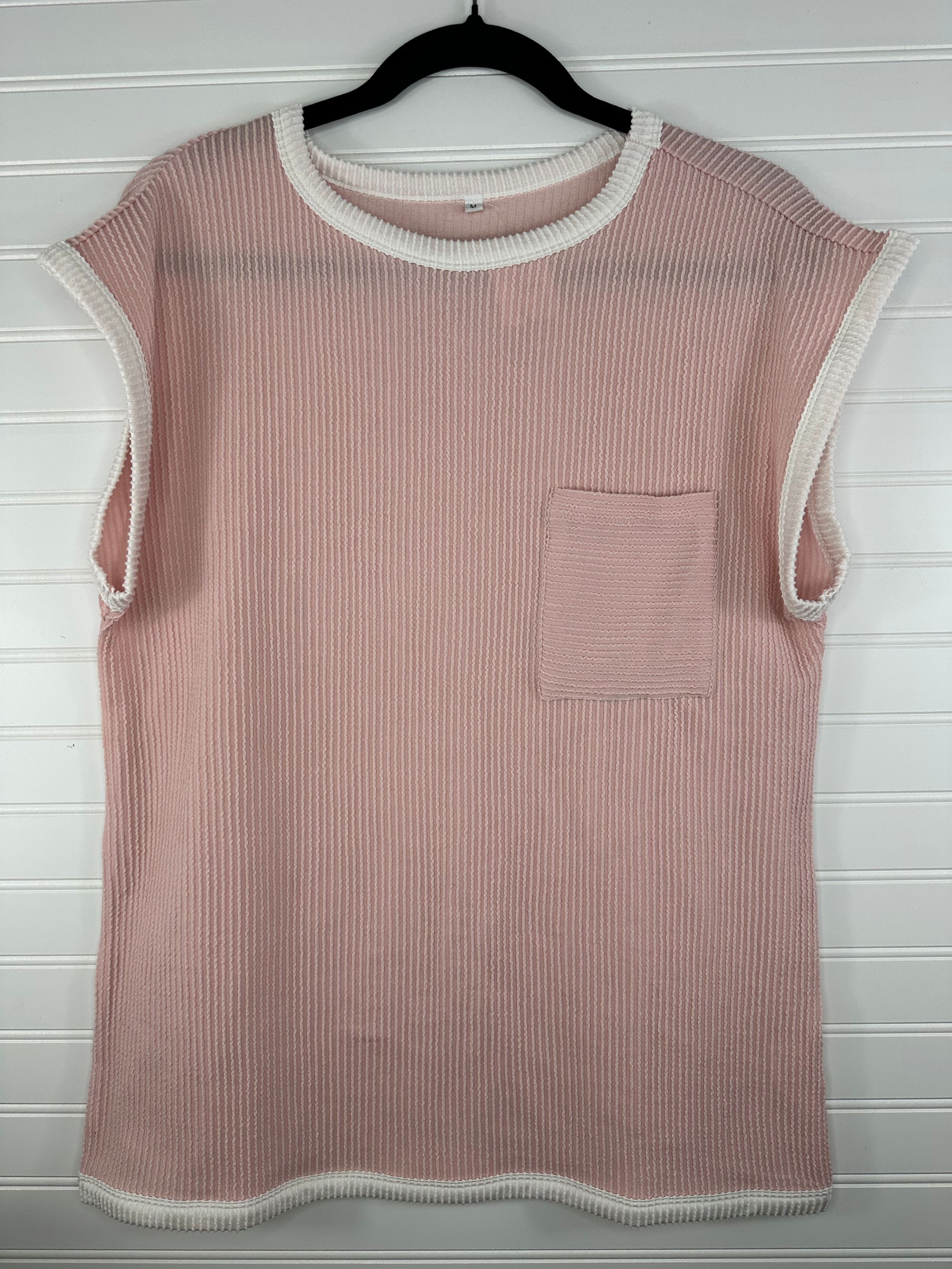 Medium Ribbed Light Pink Shirt