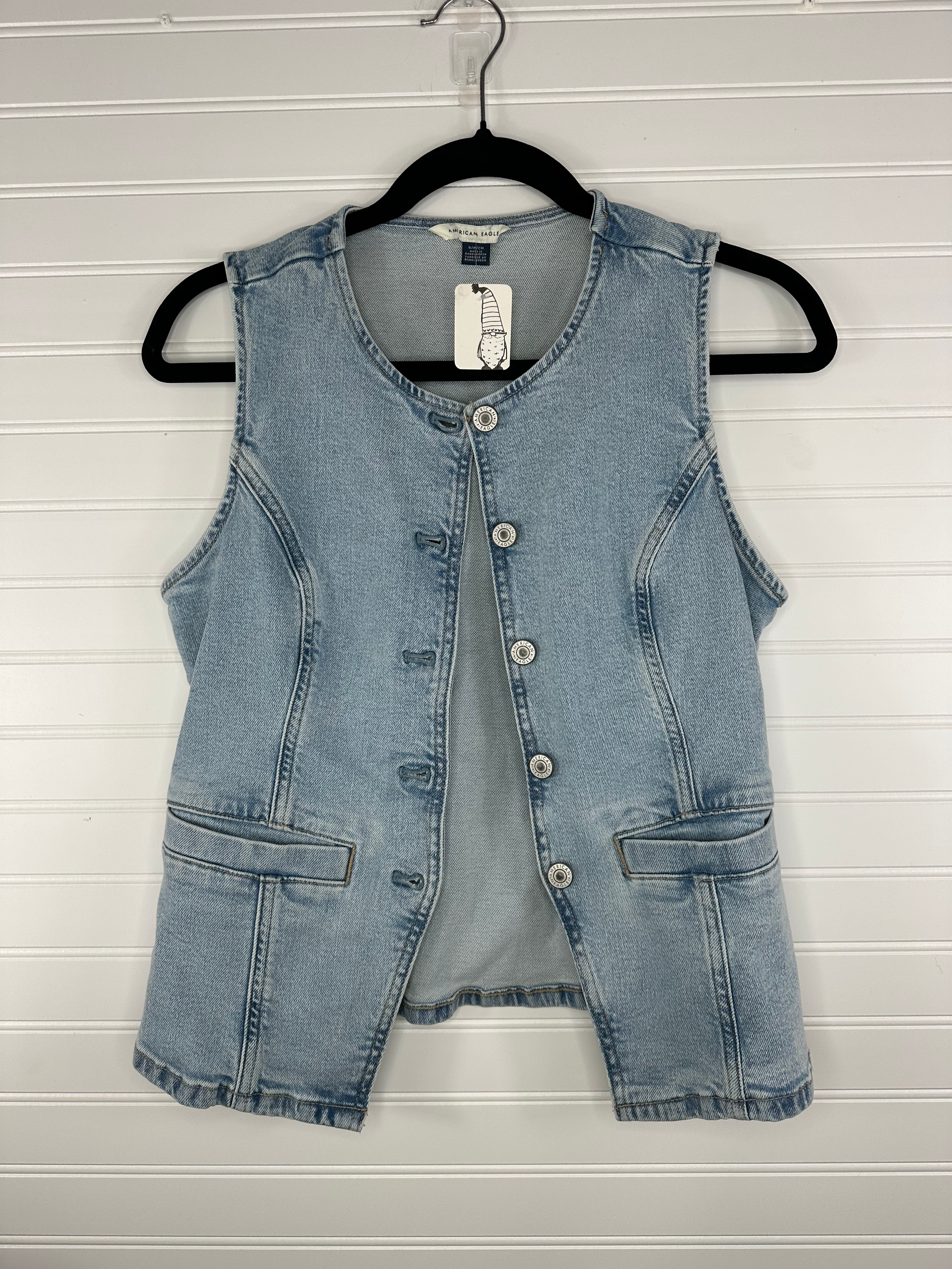 Small Button Denim Vest
