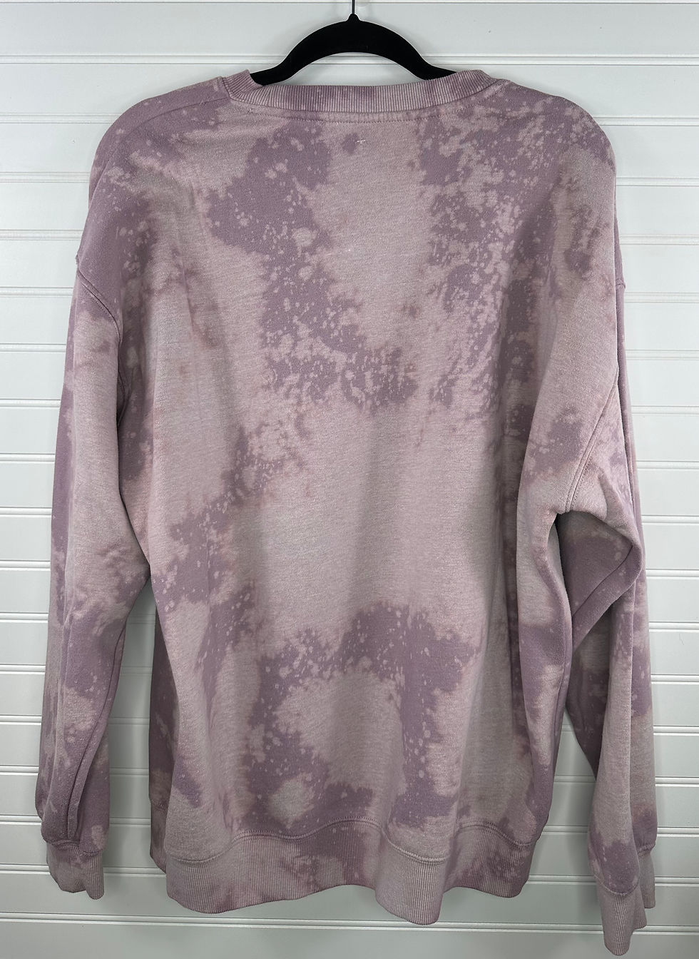 back view, no graphic, just bleach splatter 