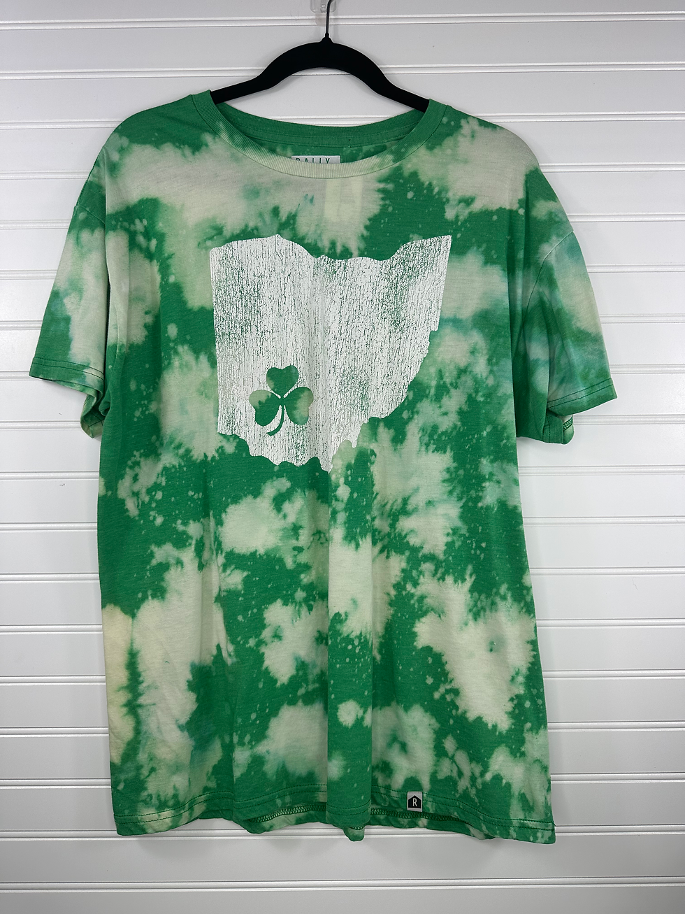 Thumbnail: Large Ohio Shamrock Bleached T-Shirt