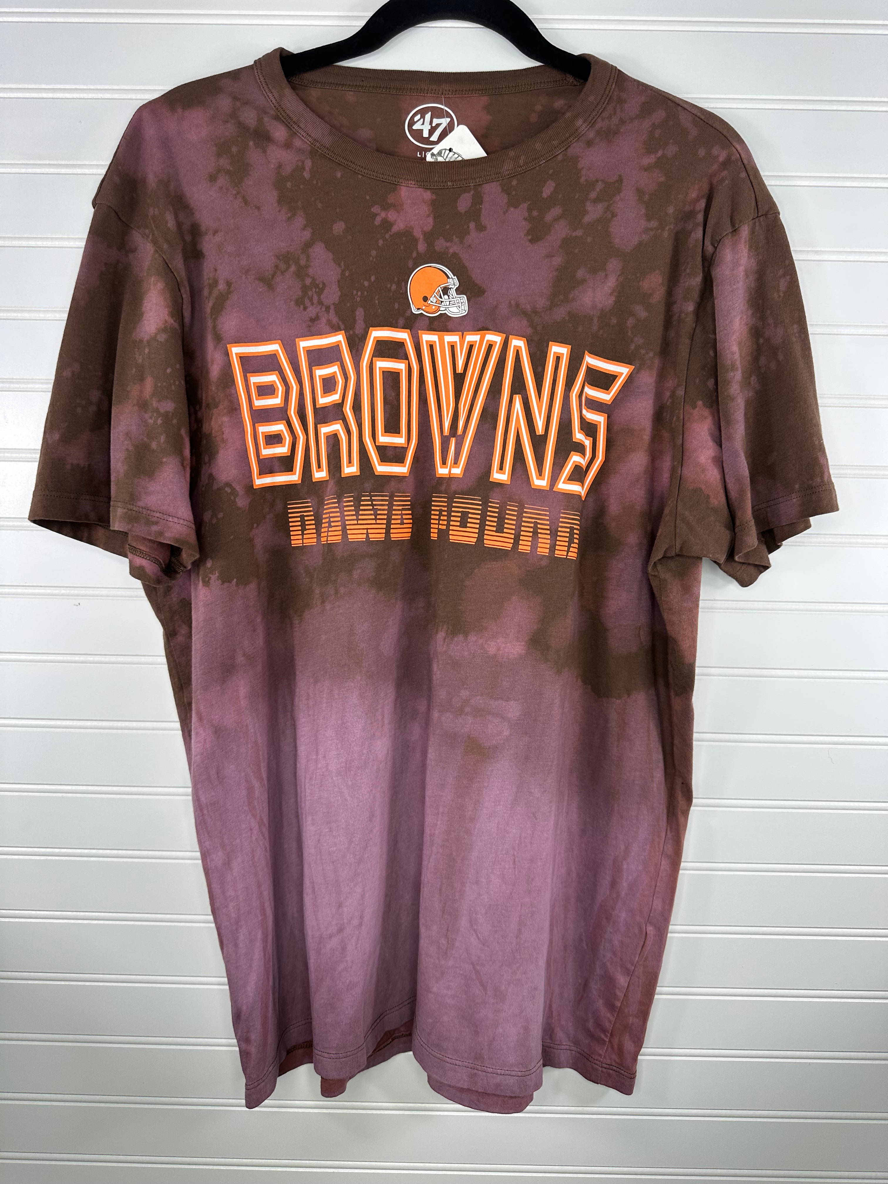 Large CLE Football Bleached T-Shirt