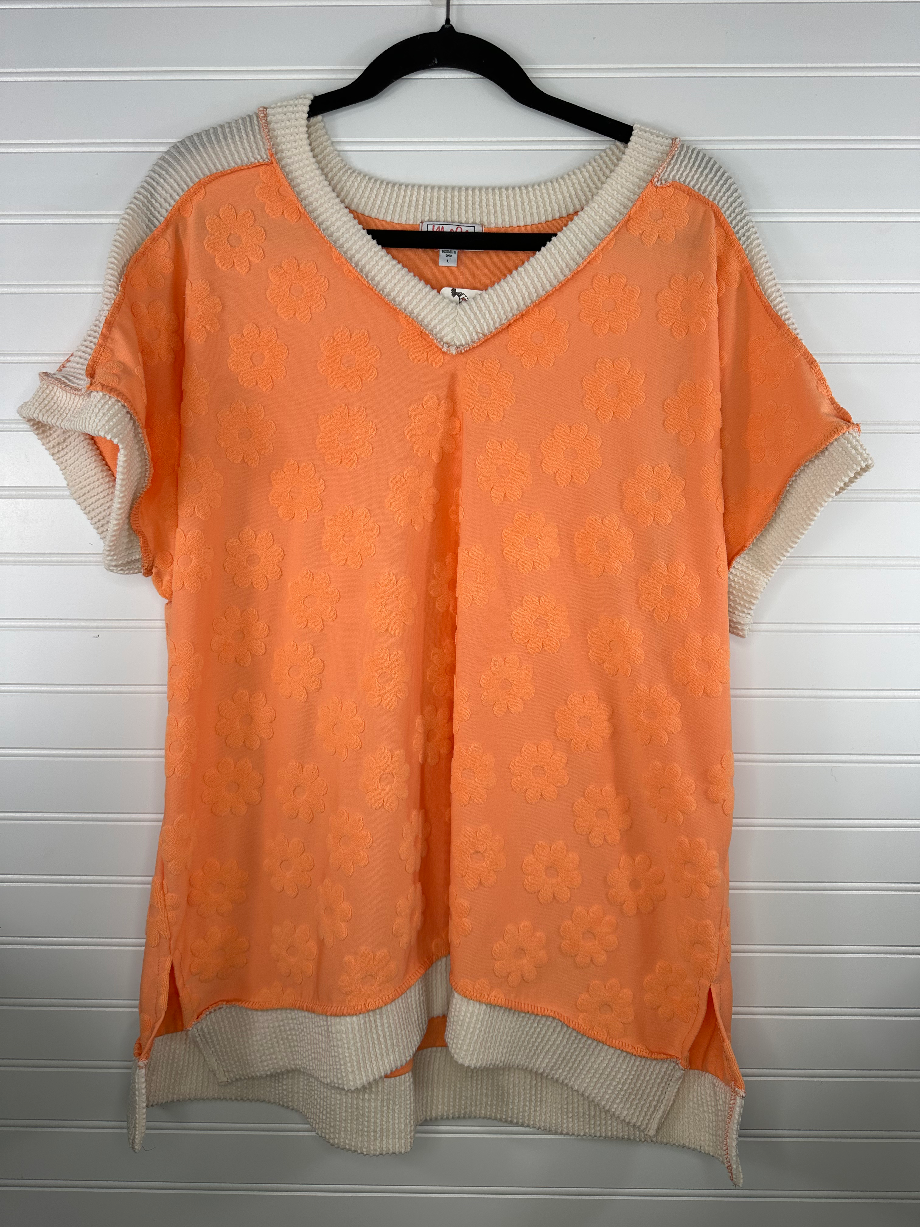Large Retro Flower Print Top