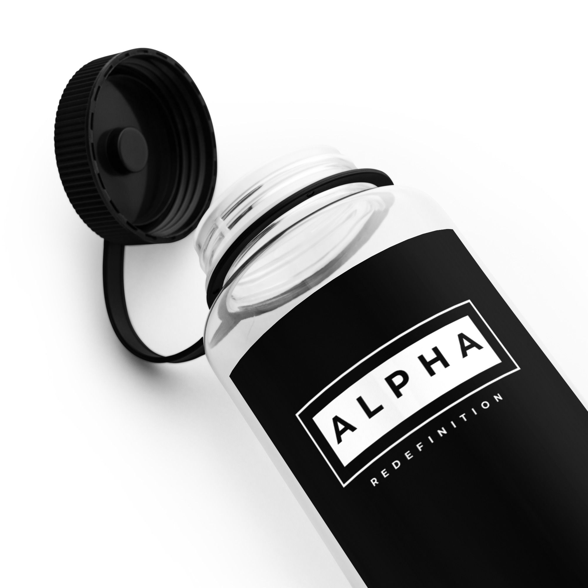 Alpha Redefinition Wide mouth plastic water bottle