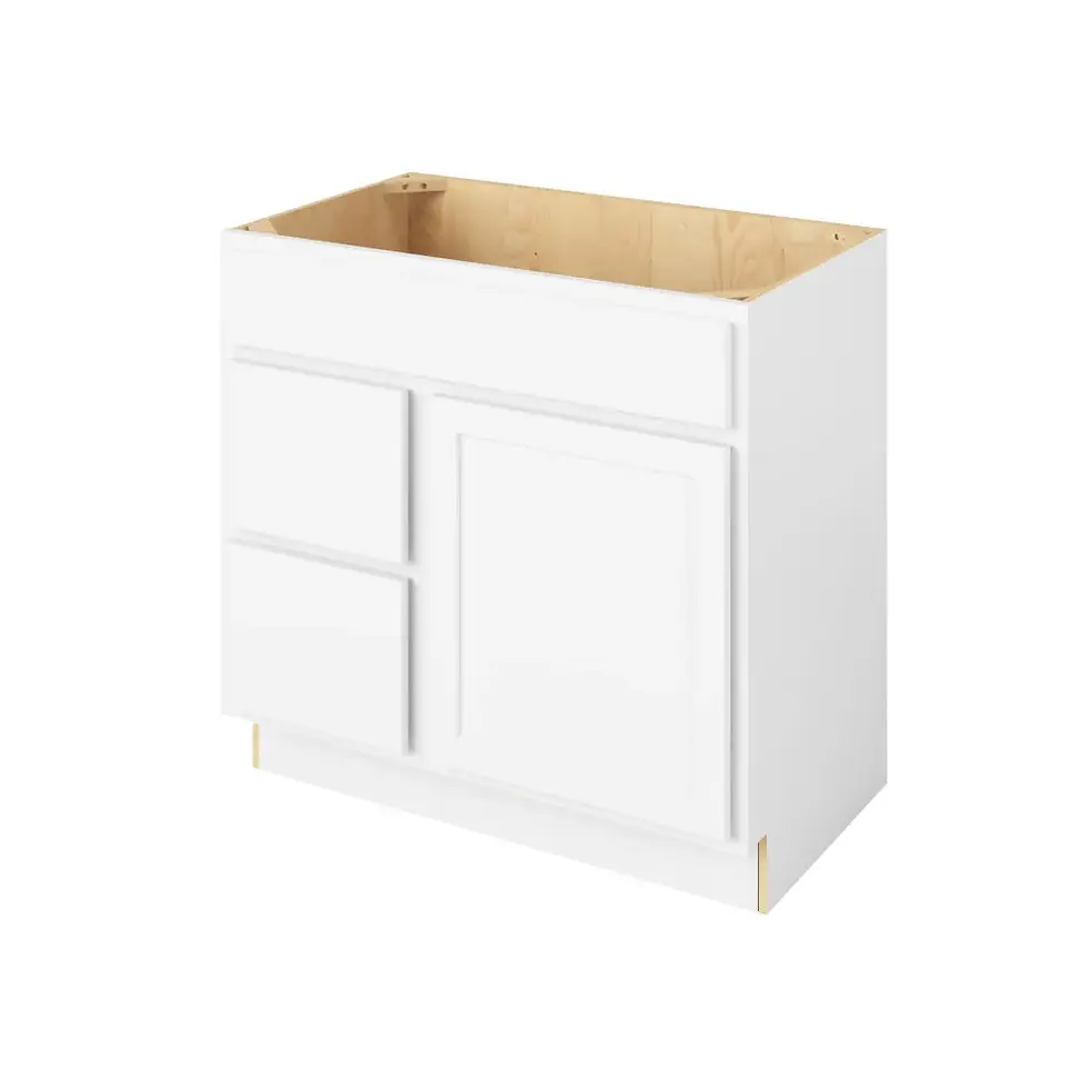 36-in W x 35-in H x 21-in D Vsdb_R Cabinet - Nantucket - Polar White - Assembled