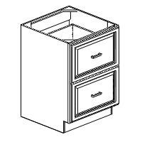 24-in W x 34.5-in H x 24-in D Two Drawer Base - 2DB24 - Casselberry