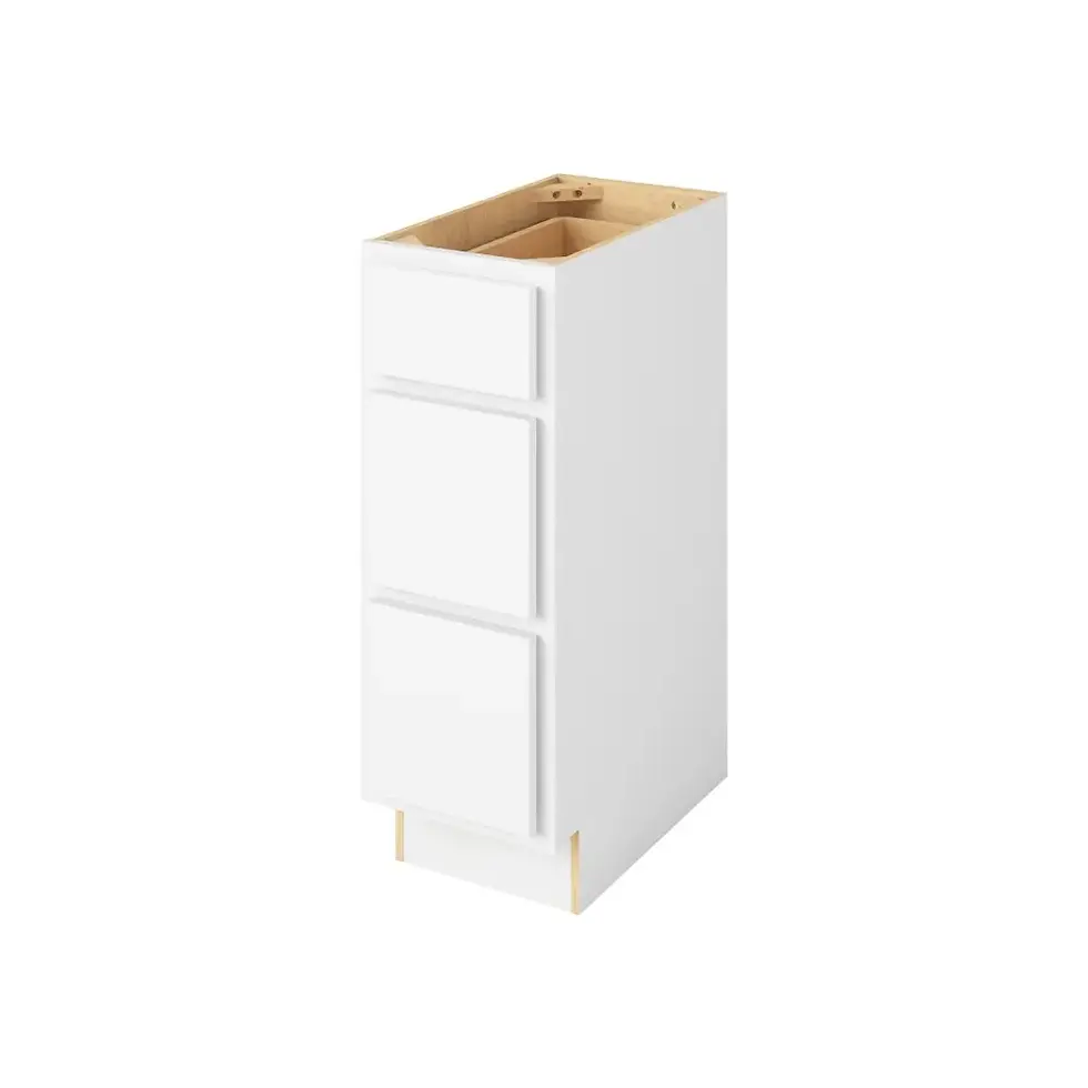 12-in W x 35-in H x 21-in D 3-Drawer Vanity Base Cabinet - Nantucket - Polar White - Assembled