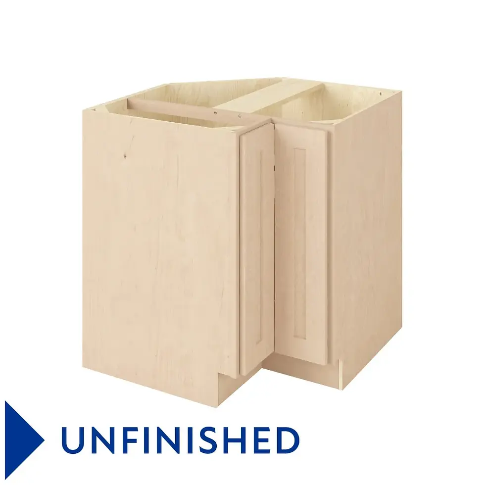Thumbnail: 33-in W x 35-in H x 24-in D Corner Base Cabinet - Monterey - Unfinished - Quick Build