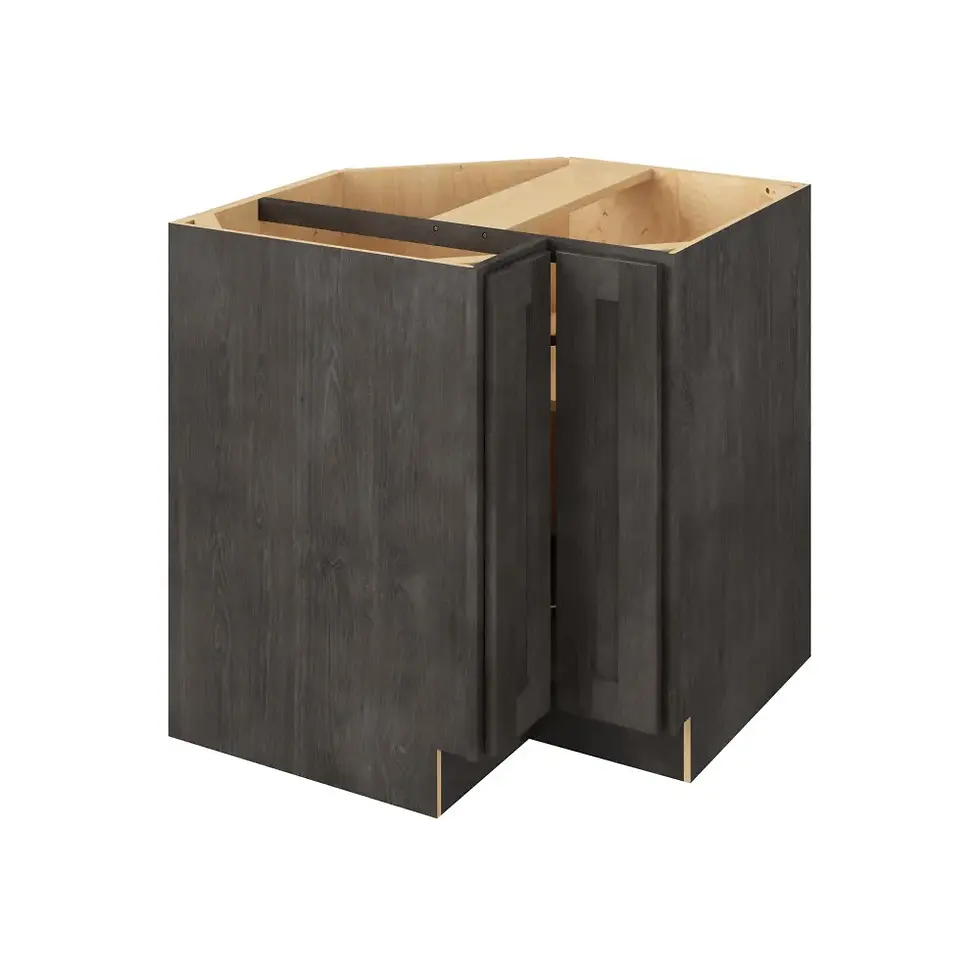 Thumbnail: 33-in W x 35-in H x 24-in D Corner Base Cabinet - Monterey - Slate - Assembled / Quick Build shared image
