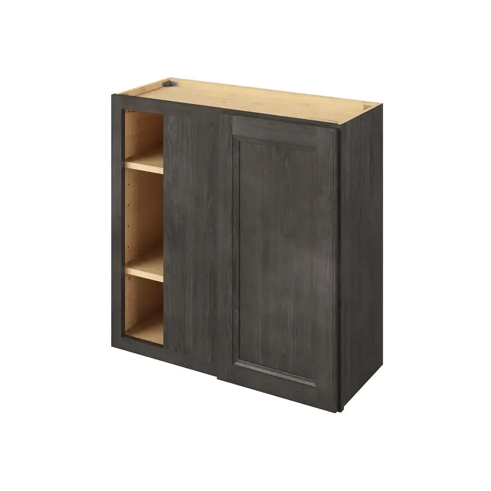30-30-in W x 30-in H x 12-in D Blind Corner Wall Cabinet - St. Croix - Slate - Assembled - Right