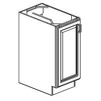 15W x 34.5H x 24D Single FH Door Base w/ Tray Divider Kit - B15FHTD - Edgeline - Left hinge
