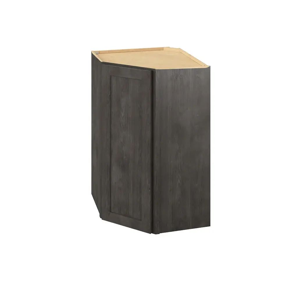Thumbnail: 27-in W x 42-in H x 15-in D Diagonal Corner Wall Cabinet - Monterey - Slate - Assembled / Quick Build shared image