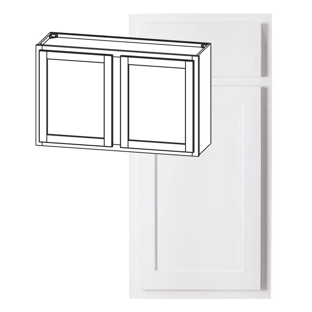 30-in W x 24-in H x 12-in D Wall Cabinet - Nantucket - Polar White - Assembled