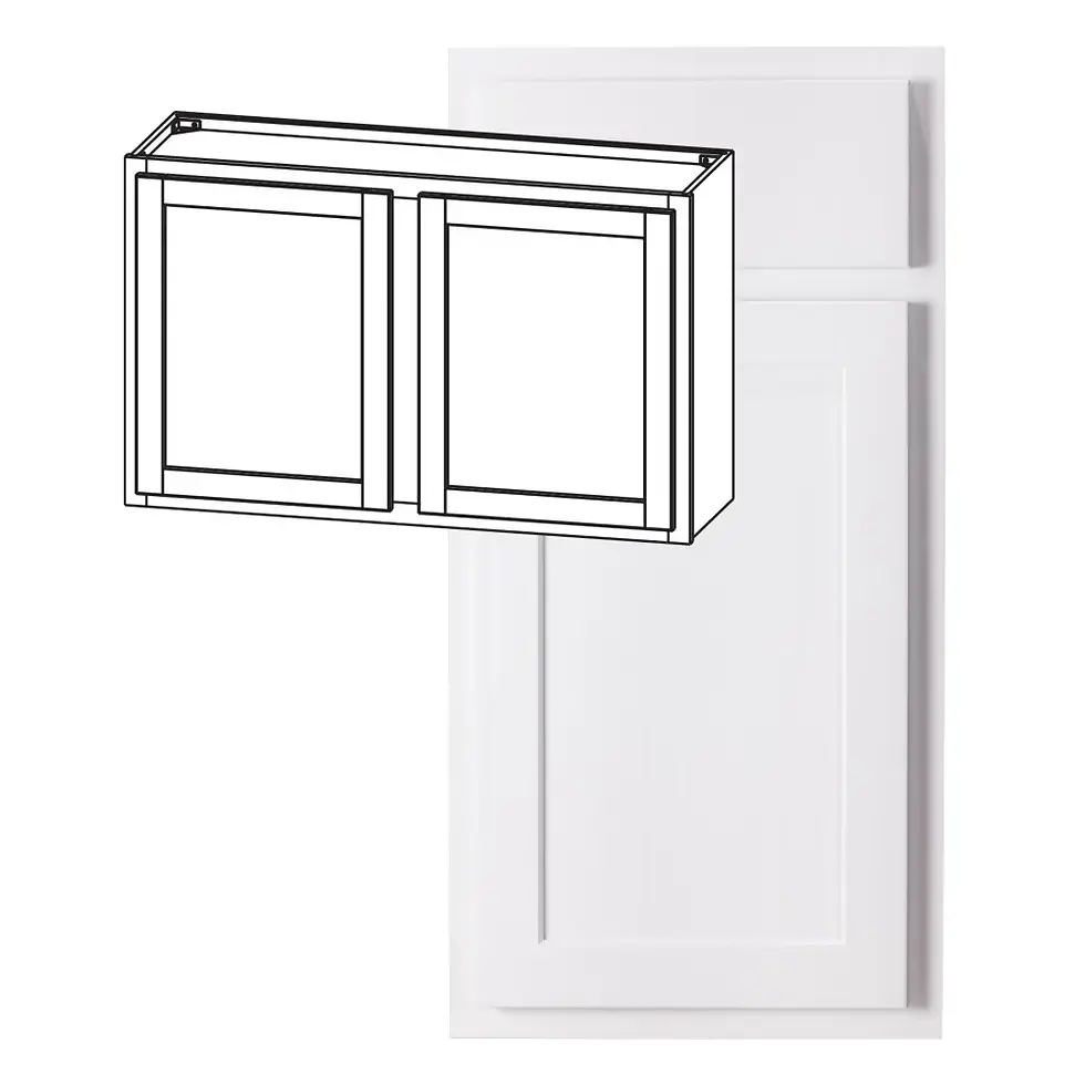 30-in W x 24-in H x 12-in D Wall Cabinet - Nantucket - Polar White - Assembled