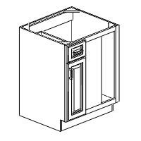 36-in W x 34.5-in H x 24-in D Blind Base Corner - BBC36 - Edgeline - Right hinge