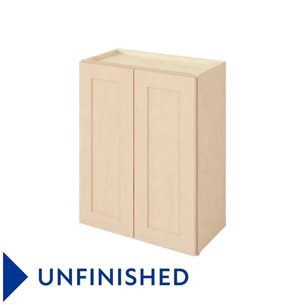Thumbnail: 24-in W x 30-in H x 12-in D Wall Cabinet - Monterey - Unfinished - Quick Build