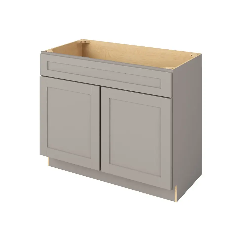42-in W x 35-in H x 21-in D Sink Base Cabinet - Monterey - Pebble Grey - Assembled