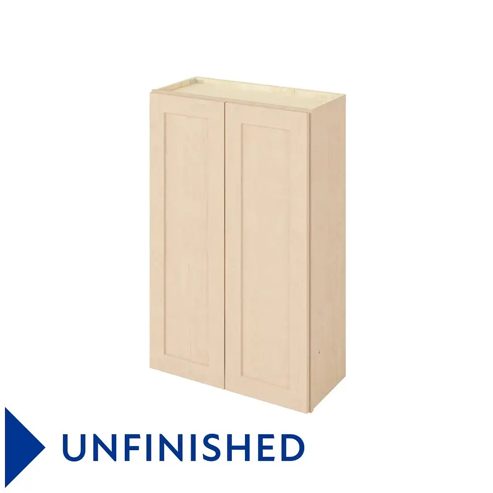 Thumbnail: 27-in W x 42-in H x 12-in D Wall Cabinet - Monterey - Unfinished - Quick Build