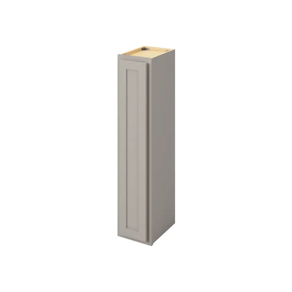 9-in W x 42-in H x 12-in D Wall Cabinet - Nantucket - Pebble Grey - Assembled - Right