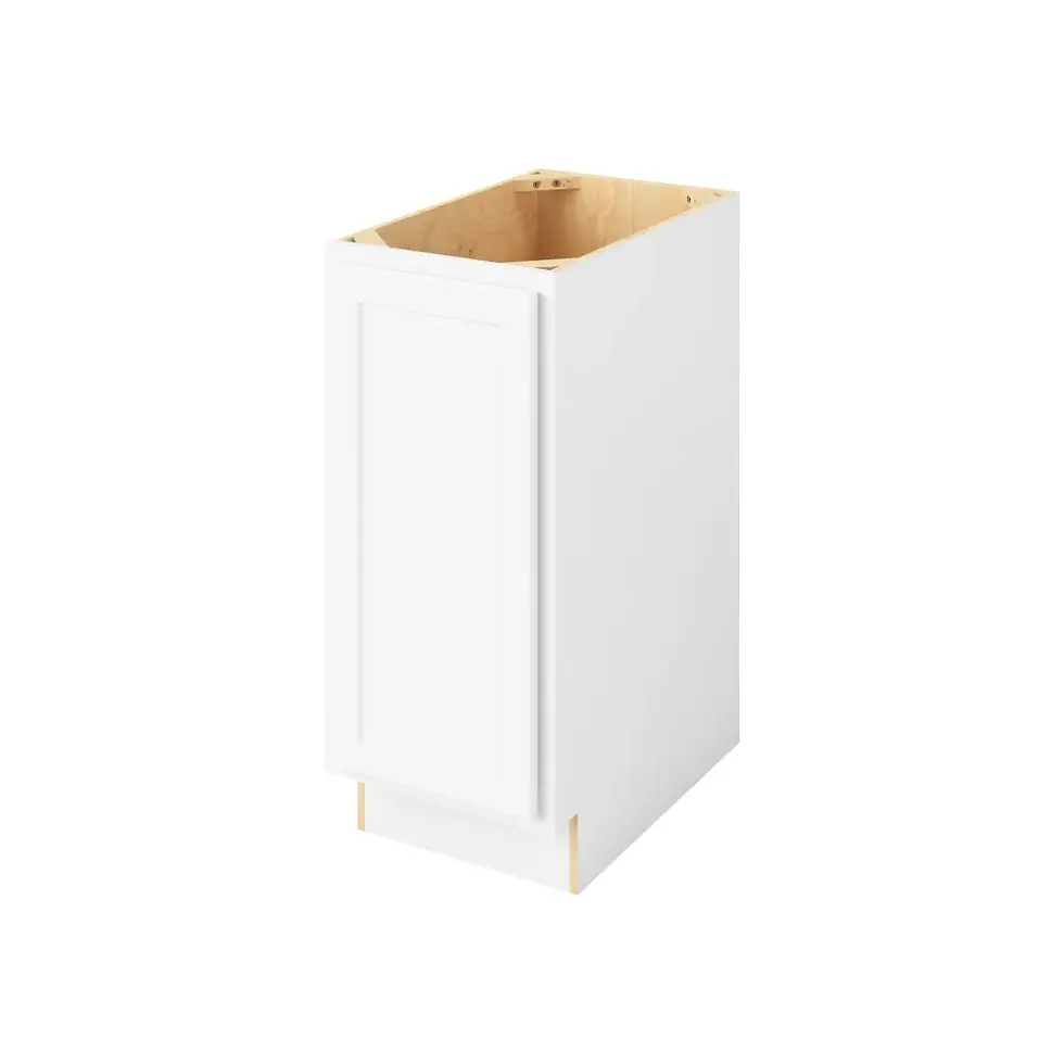 15-in W x 35-in H x 24-in D Full Height Door Base Cabinet - Nantucket - Polar White - Assembled