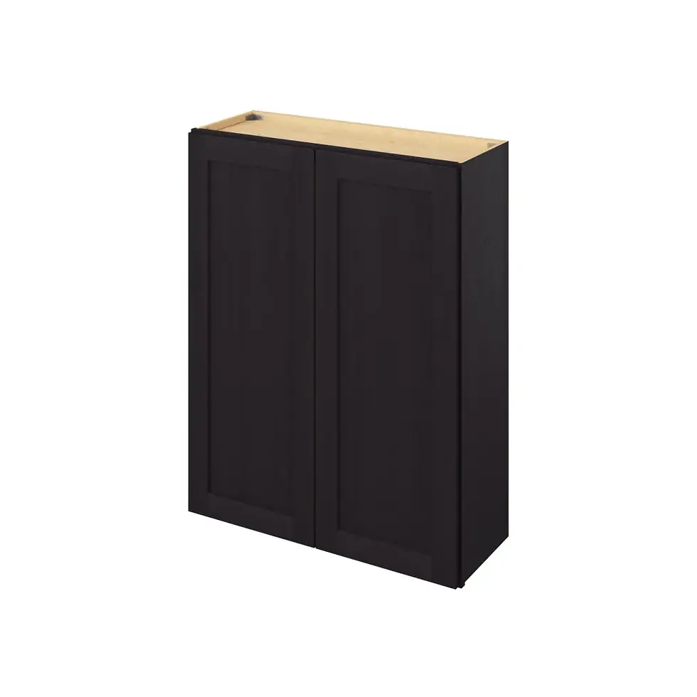 Thumbnail: 33-in W x 36-in H x 12-in D Wall Cabinet - Monterey - Espresso - Assembled / Quick Build shared image