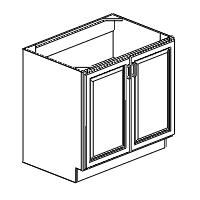 36W x 34.5H x 24D Double FH Door 3-Rollout Base Kit - B36FH3RS - Edgeline