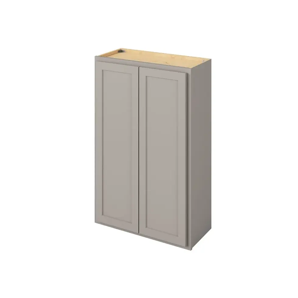 27-in W x 42-in H x 12-in D Wall Cabinet - Nantucket - Pebble Grey - Assembled