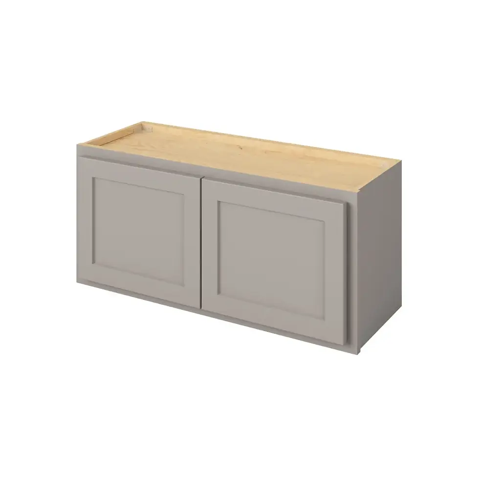 33-in W x 15-in H x 12-in D Wall Cabinet - Nantucket - Pebble Grey - Assembled