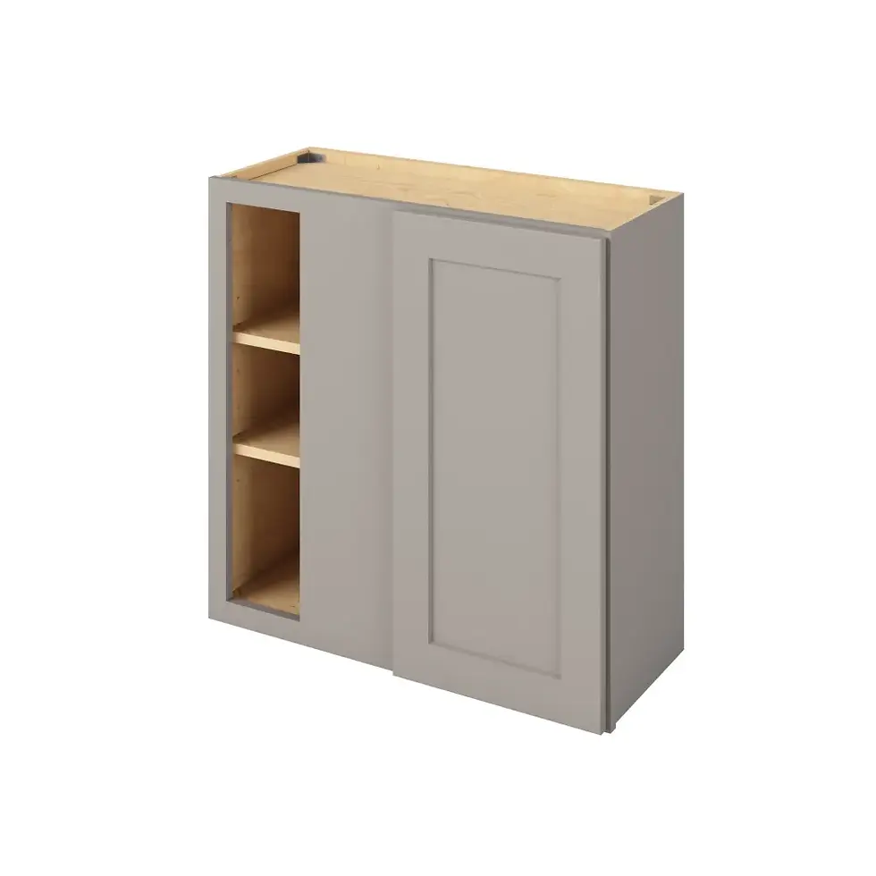 30-30-in W x 30-in H x 12-in D Blind Corner Wall Cabinet - Monterey - Pebble Grey - Assembled - Right