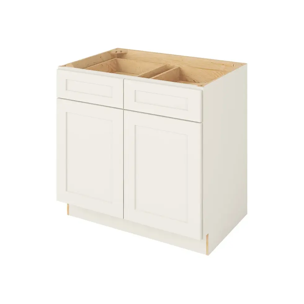 Thumbnail: 36-in W x 35-in H x 24-in D Drawer Door Base Cabinet - Monterey - Shell White - Assembled / Quick Build shared image