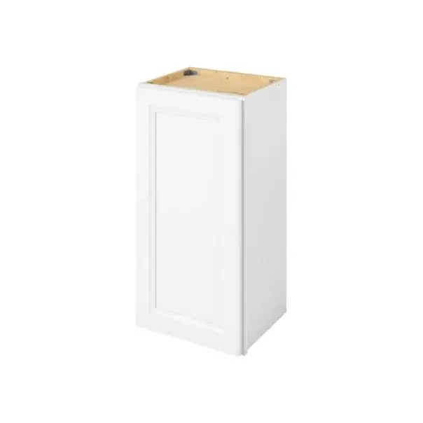 15-in W x 30-in H x 12-in D Wall Cabinet - St. Croix - Polar White - Assembled - Left