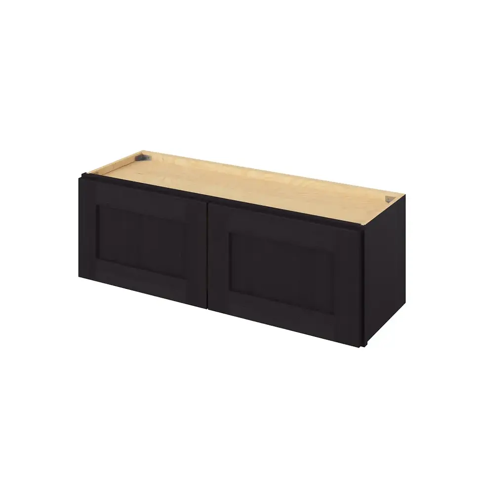 Thumbnail: 36-in W x 12-in H x 12-in D Wall Cabinet - Monterey - Espresso - Assembled / Quick Build shared image