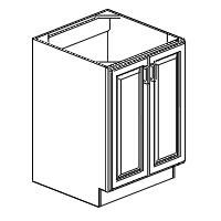 24W x 34.5H x 24D Double FH Door One Rollout Shelf Base Kit - B24FH1RS - Haven