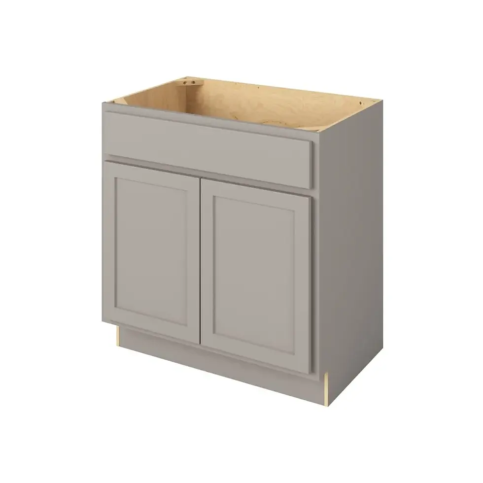 33-in W x 35-in H x 21-in D Sink Base Cabinet - Nantucket - Pebble Grey - Assembled / Quick Build shared image