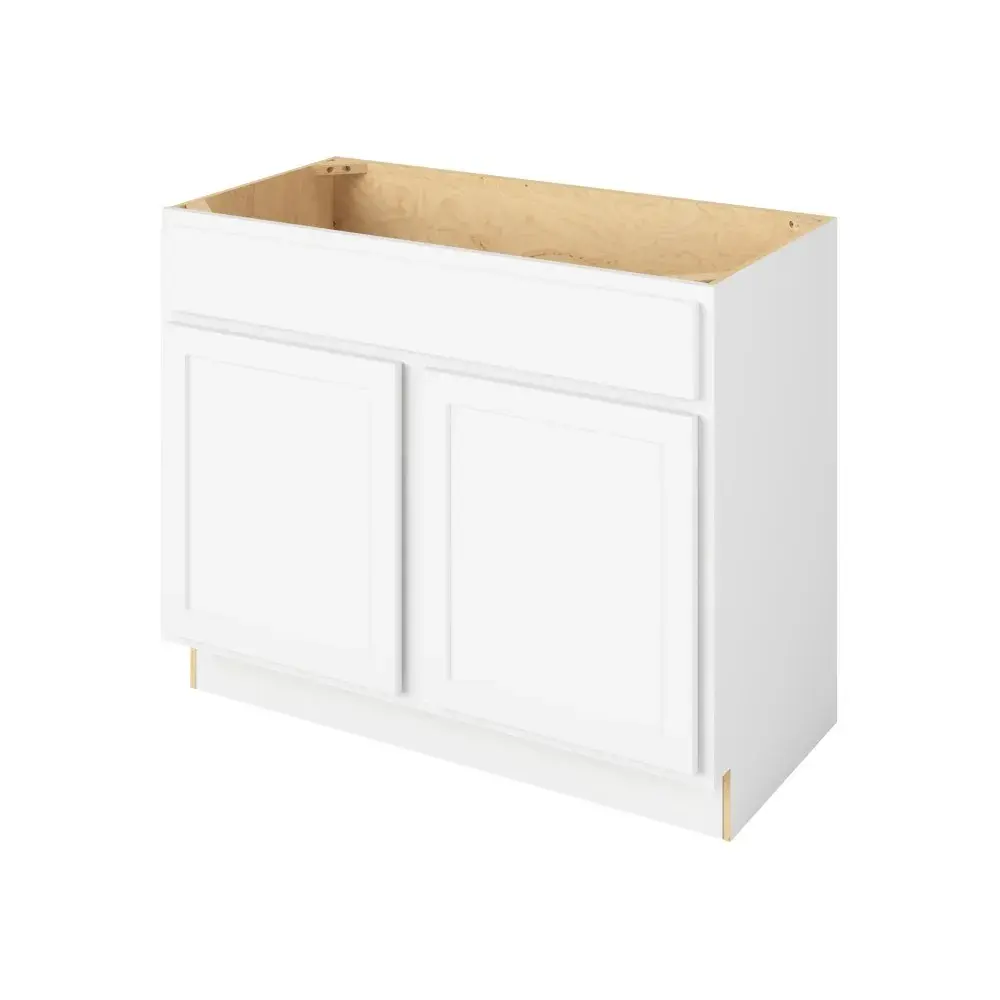 42-in W x 35-in H x 21-in D Sink Base Cabinet - Nantucket - Polar White - Assembled