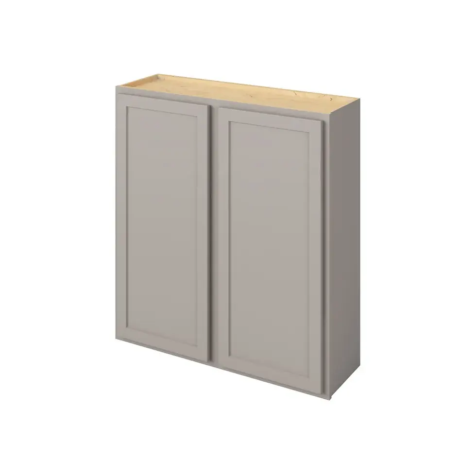 Thumbnail: 39-in W x 42-in H x 12-in D Wall Cabinet - Nantucket - Pebble Grey - Assembled