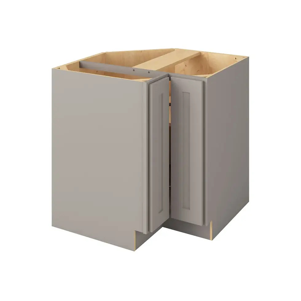 Thumbnail: 33-in W x 35-in H x 24-in D Corner Base Cabinet - Monterey - Pebble Grey - Assembled / Quick Build shared image