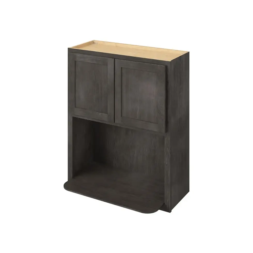 Thumbnail: 30-in W x 36-in H x 12-in D Microwave Wall Cabinet - Nantucket - Slate - Assembled