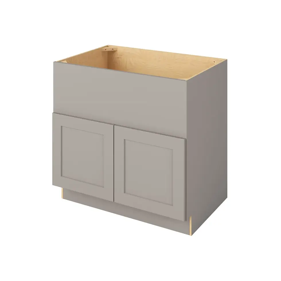 Thumbnail: 36-in W x 35-in H x 21-in D Farm Sink Base Cabinet - Monterey - Pebble Grey - Assembled