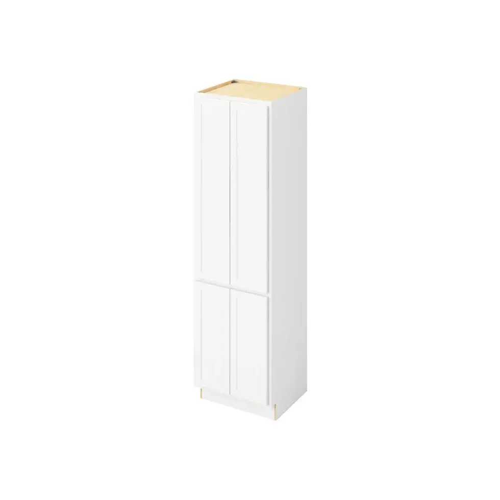 24-in W x 84-in H x 21-in D Linen Cabinet - Nantucket - Polar White - Assembled