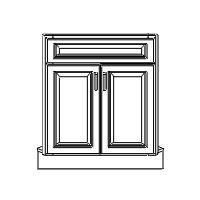 42-in W x 34.5-in H x 24-in D Diagonal Corner Sink Front - DCSF42 - Oxford