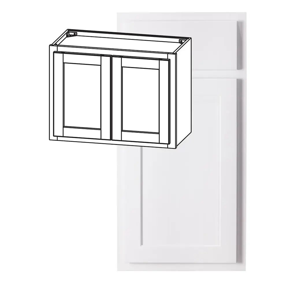 30-in W x 18-in H x 12-in D Wall Cabinet - Nantucket - Polar White - Assembled